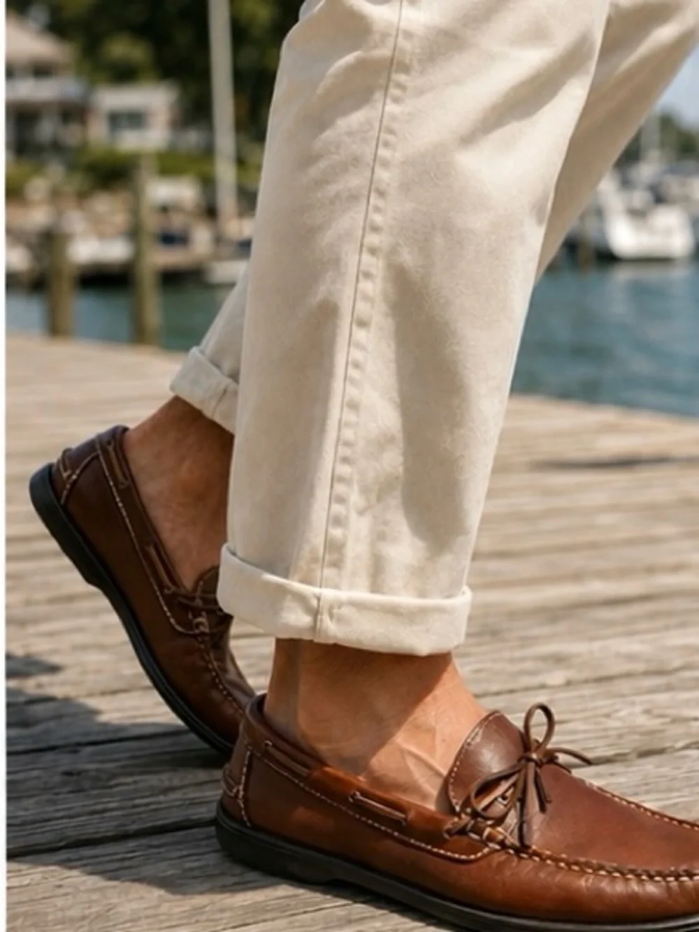 Cole Haan Cognac Leather Driving Loafers Moc Toe Men’s 10.5 M